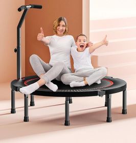 Mini Trampoline for Adults;  Safety Indoor Rebounder Trampoline for Kids;  Folding Small Trampoline with Storage Bag for Home Exercise Fitness;