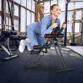 Foldable Adjustable Core Abdominal Trainer with 3 Adjustable Resistance and LCD Displa