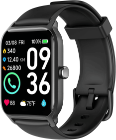 Smart Watch for Men(Answer/Make Call),Alexa Built-in,1.8"Fitness Tracker with Heart Rate Sleep SpO2 Monitor,100 Sport Mode,5ATM Waterproof