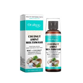 Coconut Mint Mouthwash To Remove Tooth Stains, Freshen Breath, Clean Teeth, Convenient Care Mouthwash (Option: 130g)
