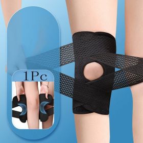 Order A Size Up; 1pc Sports Kneepad; Men And Women Pressurized Elastic Knee Pads; Arthritis Joints Protector; Fitness Gear Volleyball Brace Prote (Color: Black, size: 2XL)