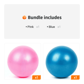 1pc Inflatable Yoga Pilates Fitness Ball For Home Exercise (Color: Pink+Blue)