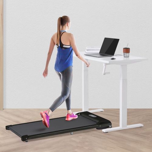2 in 1 Under Desk Electric Treadmill 2.5HP; with Bluetooth APP and speaker; Remote Control; Display; Walking Jogging Running Machine Fitness Equi