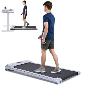 2 in 1 Under Desk Electric Treadmill 2.5HP, Remote Control, Display, Walking Jogging Running Machine Fitness Equipment for Home Gym Office (Color: as Pic)
