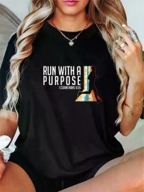 Fashion Tshirt Bible Verse 1 Corinthians 9:26 Running Fitness T-Shirt (Color: Black, size: S)
